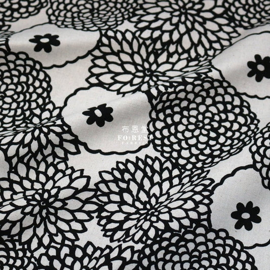Canvas - Deco Bouquet fabric NATURAL - FO:REST Fabric 布恩堂Liberty fabrictana lawnjapanese fabricykk zipper
