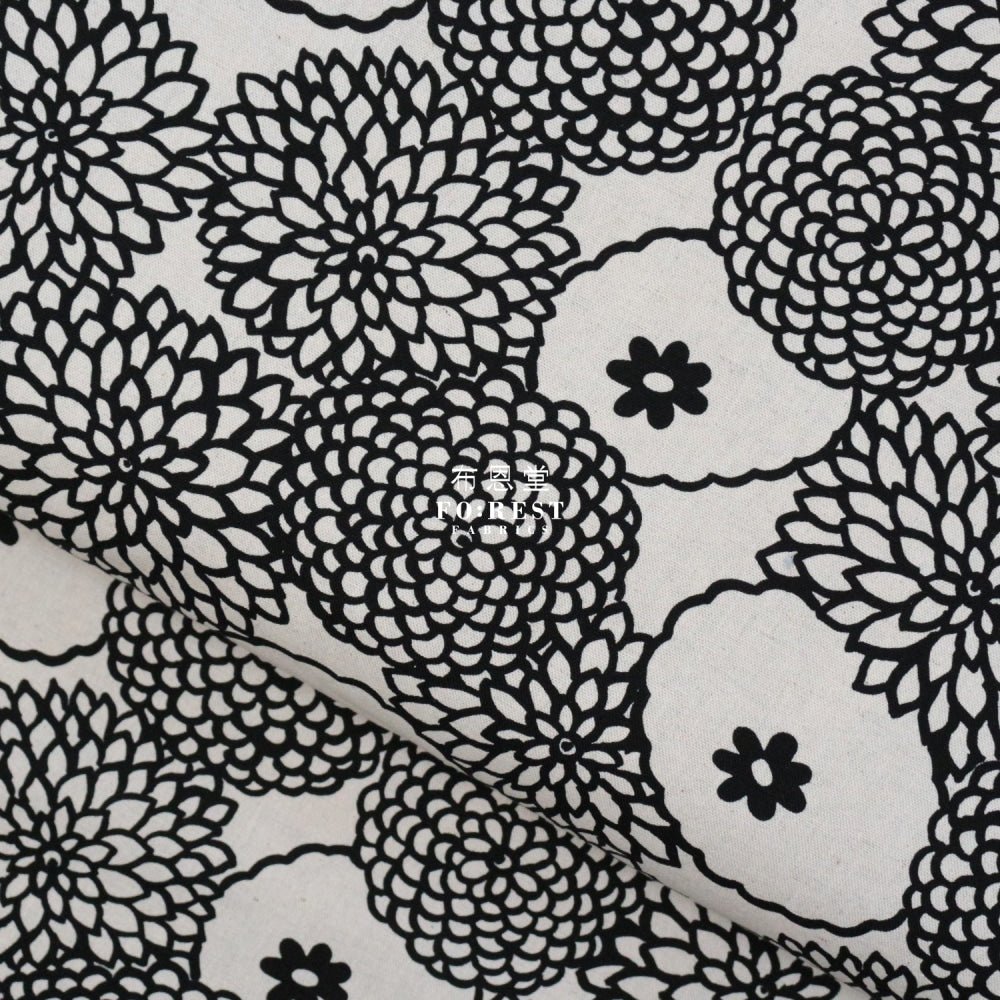Canvas - Deco Bouquet fabric NATURAL - FO:REST Fabric 布恩堂Liberty fabrictana lawnjapanese fabricykk zipper