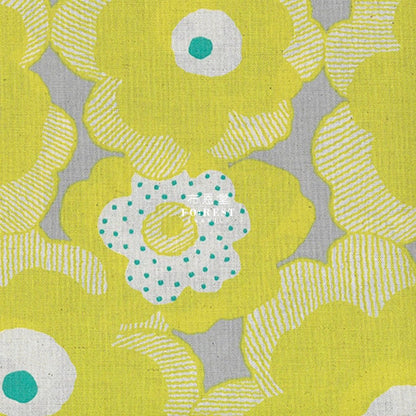 Canvas - Flower Bouquet fabric Gray - FO:REST Fabric 布恩堂Liberty fabrictana lawnjapanese fabricykk zipper