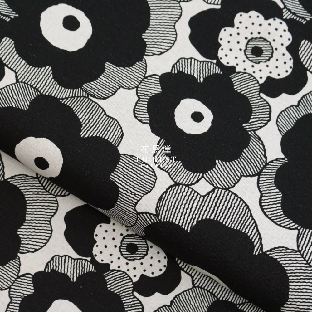 Canvas - Flower Bouquet fabric Natural - FO:REST Fabric 布恩堂Liberty fabrictana lawnjapanese fabricykk zipper