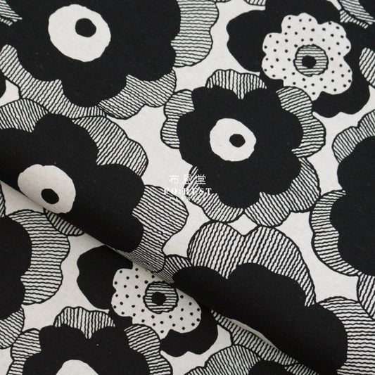 Canvas - Flower Bouquet fabric Natural - FO:REST Fabric 布恩堂Liberty fabrictana lawnjapanese fabricykk zipper