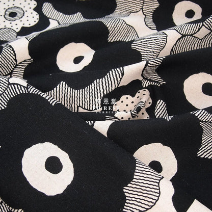 Canvas - Flower Bouquet fabric Natural - FO:REST Fabric 布恩堂Liberty fabrictana lawnjapanese fabricykk zipper