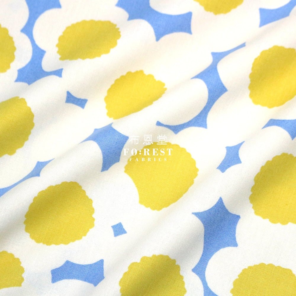 Canvas - Flower fabric Blue - FO:REST Fabric 布恩堂Liberty fabrictana lawnjapanese fabricykk zipper