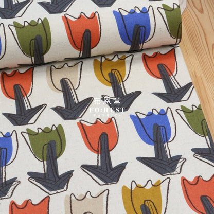 Canvas - Tulipa fabric Natural - FO:REST Fabric 布恩堂Liberty fabrictana lawnjapanese fabricykk zipper