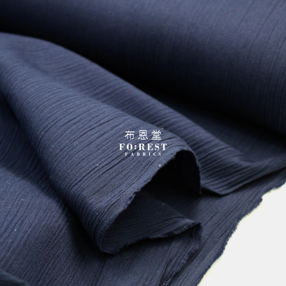 Chizimi Cotton - Solid Fabric Navy Cotton