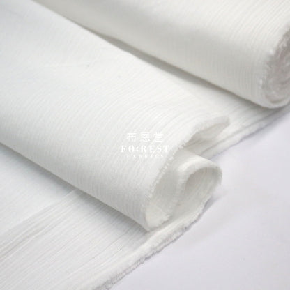Chizimi Cotton - Solid Fabric White Cotton