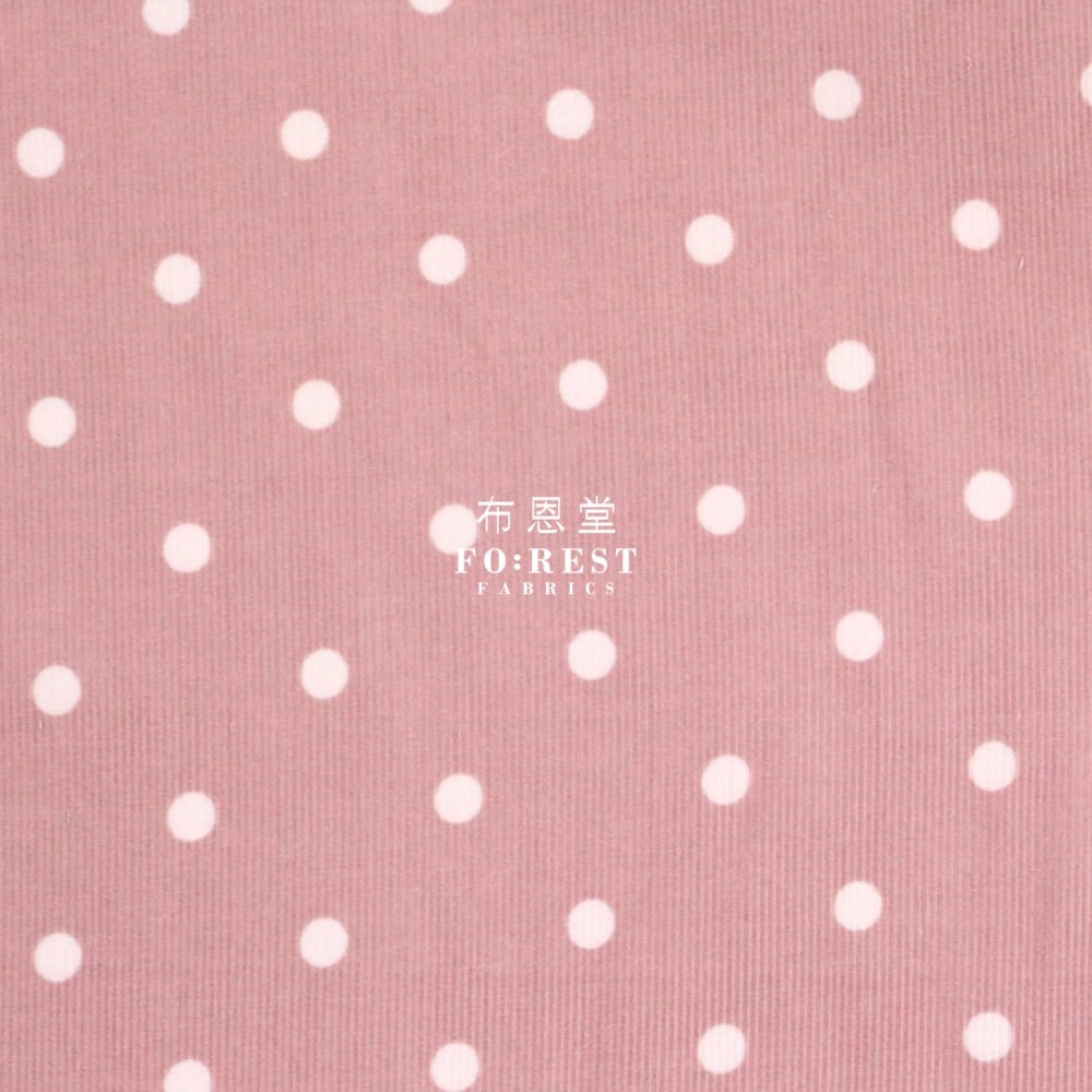 Corduroy - Dot fabric DarkPink 燈芯絨 - FO:REST Fabric 布恩堂Liberty fabrictana lawnjapanese fabricykk zipper