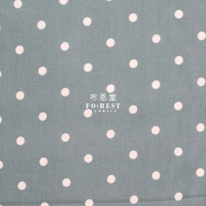 Corduroy - Dot Fabric Green 100%Brushed Cotton