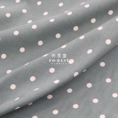 Corduroy - Dot fabric Green 燈芯絨 - FO:REST Fabric 布恩堂Liberty fabrictana lawnjapanese fabricykk zipper