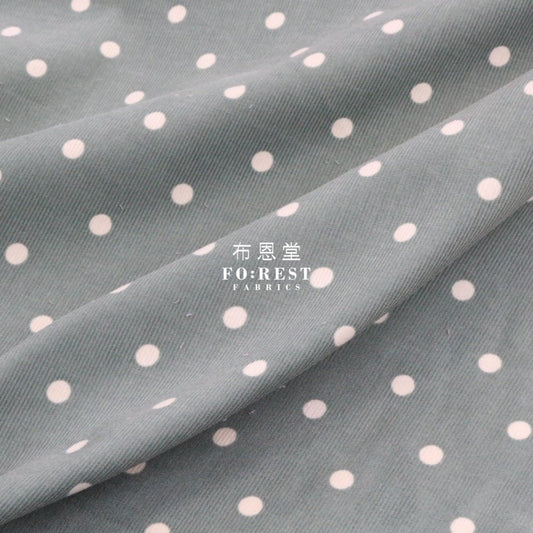 Corduroy - Dot fabric Green 燈芯絨 - FO:REST Fabric 布恩堂Liberty fabrictana lawnjapanese fabricykk zipper