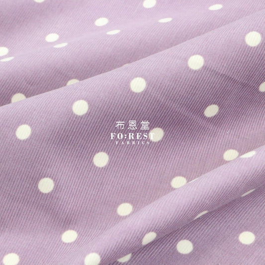 Corduroy - Dot fabric Purple 燈芯絨 - FO:REST Fabric 布恩堂Liberty fabrictana lawnjapanese fabricykk zipper