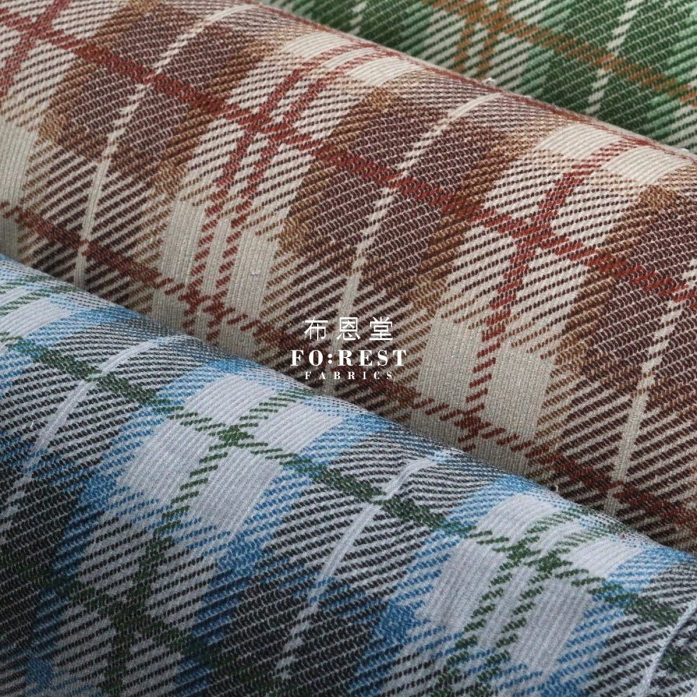 Corduroy - Tartan fabric Mustard 燈芯絨 - FO:REST Fabric 布恩堂Liberty fabrictana lawnjapanese fabricykk zipper