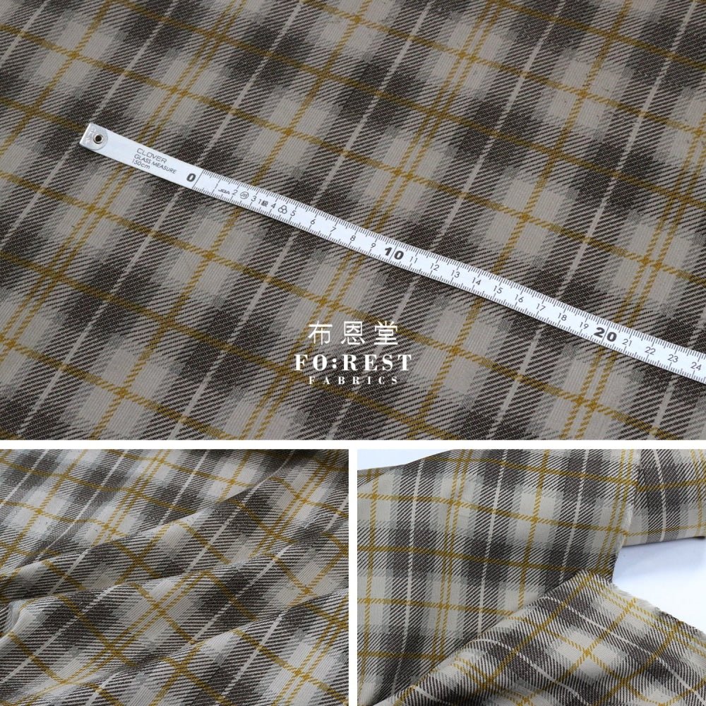 Corduroy - Tartan fabric Mustard 燈芯絨 - FO:REST Fabric 布恩堂Liberty fabrictana lawnjapanese fabricykk zipper