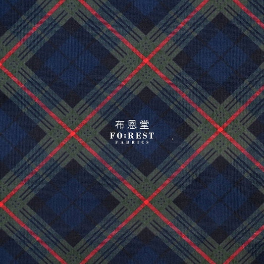 Corduroy - Tartan fabric Navy 燈芯絨 - FO:REST Fabric 布恩堂Liberty fabrictana lawnjapanese fabricykk zipper