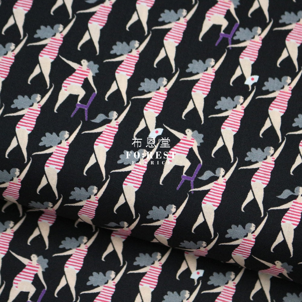 Cotton - Action Chair Dance Fabric Black