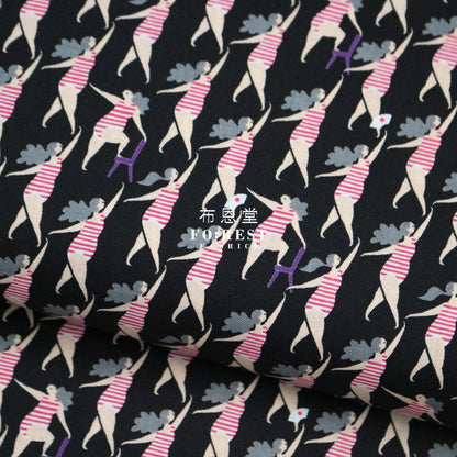 Cotton - Action Chair Dance Fabric Black
