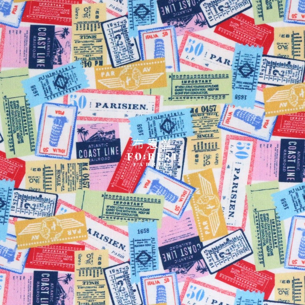 cotton - All aboard fabric - FO:REST Fabric 布恩堂Liberty fabrictana lawnjapanese fabricykk zipper