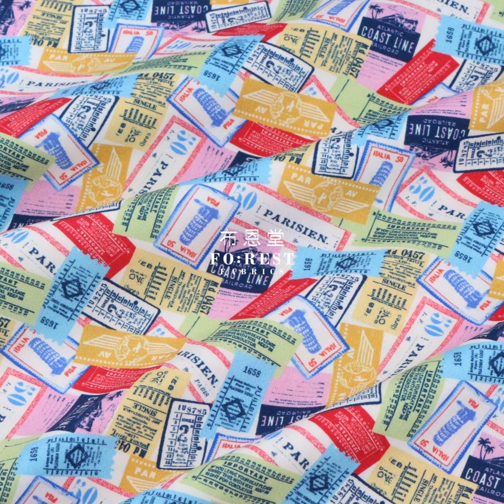 cotton - All aboard fabric - FO:REST Fabric 布恩堂Liberty fabrictana lawnjapanese fabricykk zipper