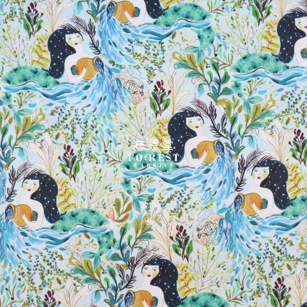 cotton - AQUARIUS fabric - FO:REST Fabric 布恩堂Liberty fabrictana lawnjapanese fabricykk zipper