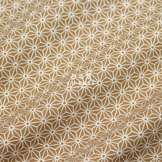 Cotton - Asanoha Khaki Fabric