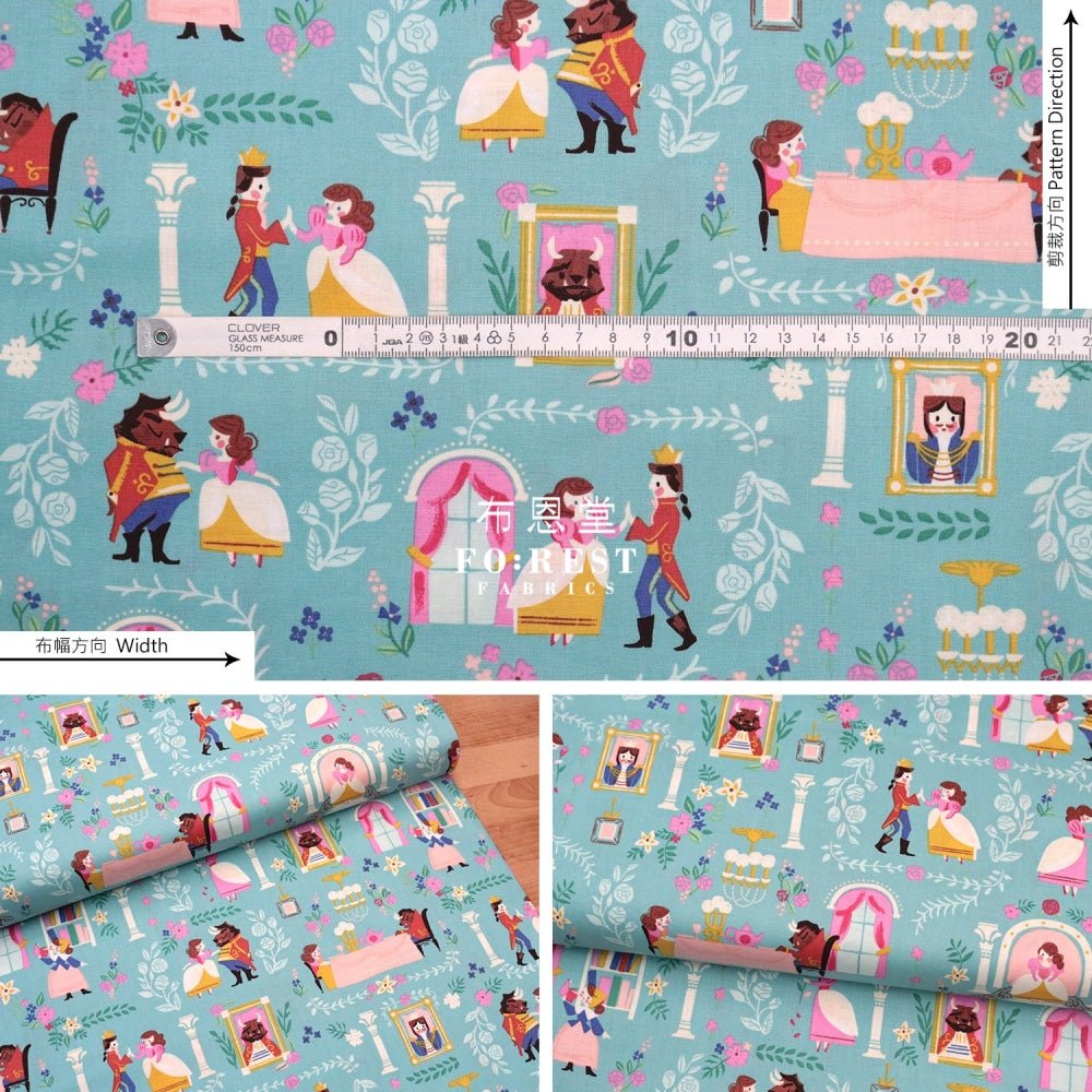 Cotton - Beauty and Beast Main fabric Blue - FO:REST Fabric 布恩堂Liberty fabrictana lawnjapanese fabricykk zipper