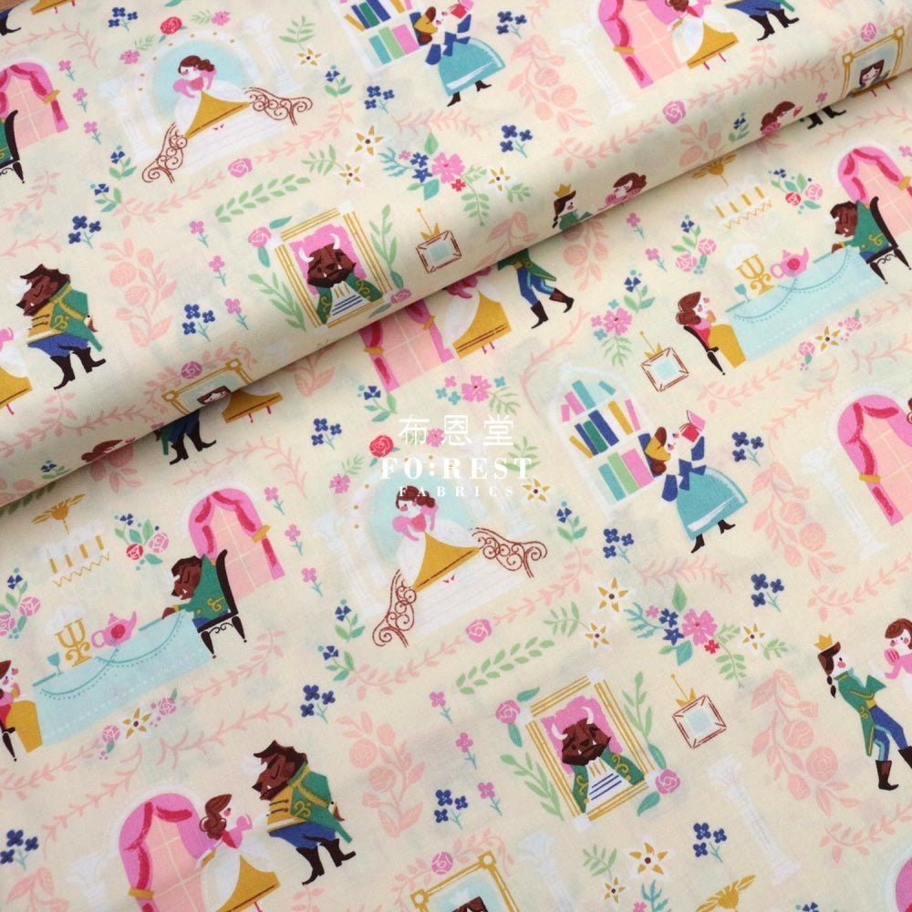Cotton - Beauty and Beast Main fabric LT.YELLOW - FO:REST Fabric 布恩堂Liberty fabrictana lawnjapanese fabricykk zipper