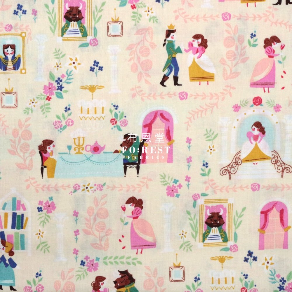 Cotton - Beauty and Beast Main fabric LT.YELLOW - FO:REST Fabric 布恩堂Liberty fabrictana lawnjapanese fabricykk zipper