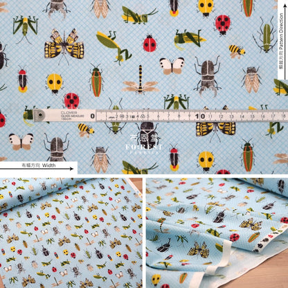 Cotton - Beetle Fabric Lt.blue Cotton