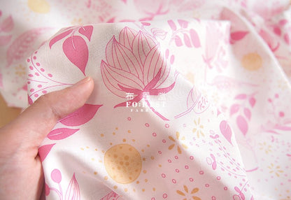 cotton - blossom Garden fabric Pink - FO:REST Fabric 布恩堂Liberty fabrictana lawnjapanese fabricykk zipper