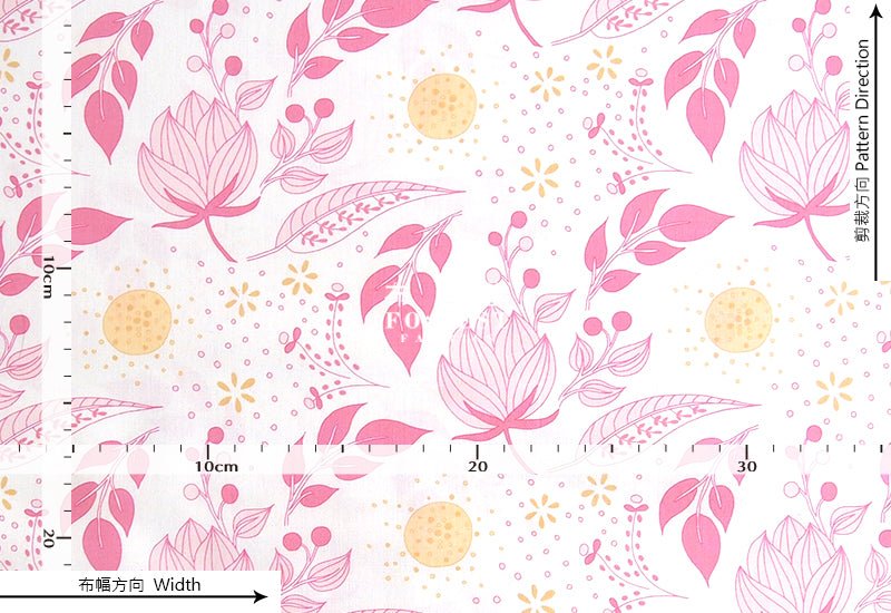 cotton - blossom Garden fabric Pink - FO:REST Fabric 布恩堂Liberty fabrictana lawnjapanese fabricykk zipper
