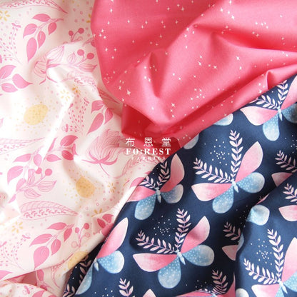 cotton - blossom Garden fabric Pink - FO:REST Fabric 布恩堂Liberty fabrictana lawnjapanese fabricykk zipper