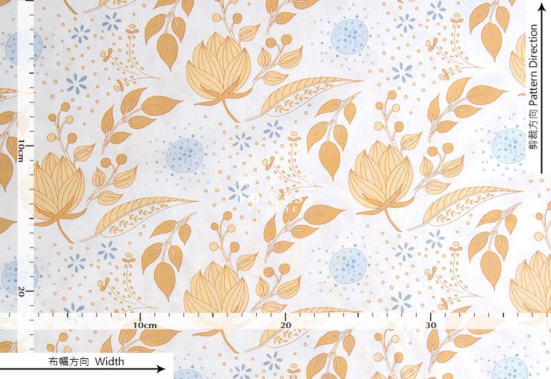 cotton - blossom Garden fabric yellow - FO:REST Fabric 布恩堂Liberty fabrictana lawnjapanese fabricykk zipper