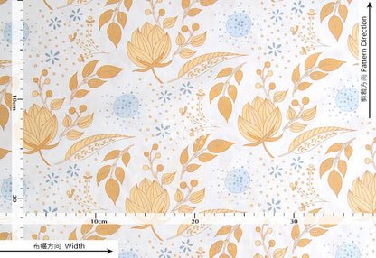 cotton - blossom Garden fabric yellow - FO:REST Fabric 布恩堂Liberty fabrictana lawnjapanese fabricykk zipper