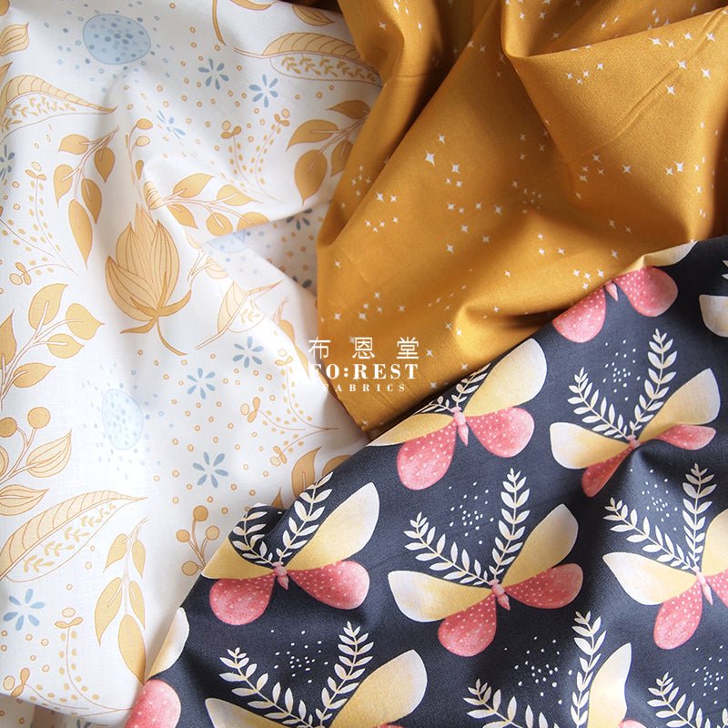 cotton - blossom Garden fabric yellow - FO:REST Fabric 布恩堂Liberty fabrictana lawnjapanese fabricykk zipper