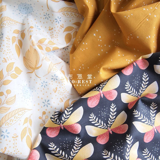 cotton - blossom Garden fabric yellow - FO:REST Fabric 布恩堂Liberty fabrictana lawnjapanese fabricykk zipper
