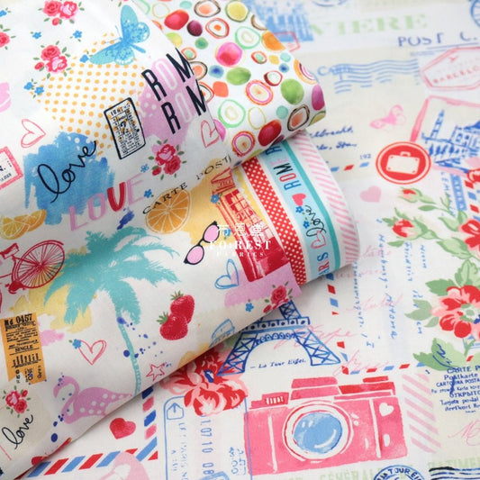 cotton - BON VOYAGE fabric - FO:REST Fabric 布恩堂Liberty fabrictana lawnjapanese fabricykk zipper