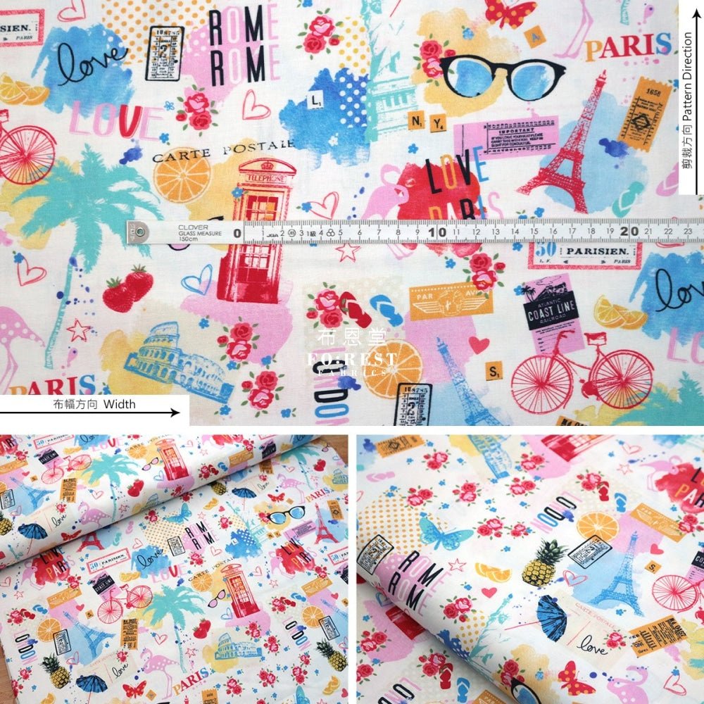 cotton - BON VOYAGE fabric - FO:REST Fabric 布恩堂Liberty fabrictana lawnjapanese fabricykk zipper
