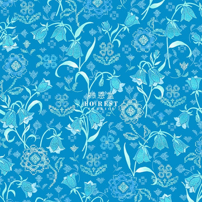cotton - Brilliant Blooms Fabric Blue - FO:REST Fabric 布恩堂Liberty fabrictana lawnjapanese fabricykk zipper