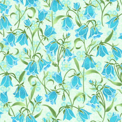 cotton - Brilliant Blooms Fabric Green - FO:REST Fabric 布恩堂Liberty fabrictana lawnjapanese fabricykk zipper