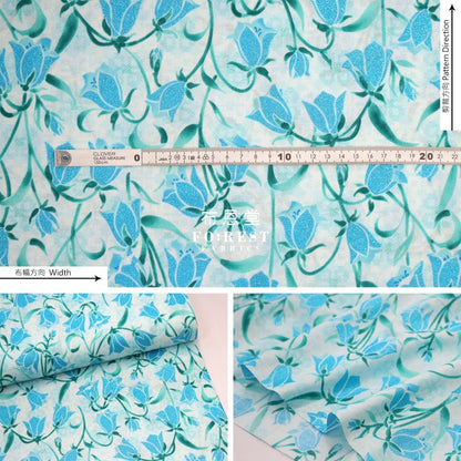 cotton - Brilliant Blooms Fabric LT - FO:REST Fabric 布恩堂Liberty fabrictana lawnjapanese fabricykk zipper