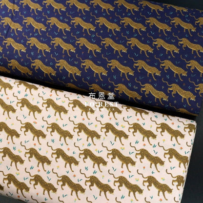 cotton - Camont Jaguar - Navy Metallic fabric - FO:REST Fabric 布恩堂Liberty fabrictana lawnjapanese fabricykk zipper