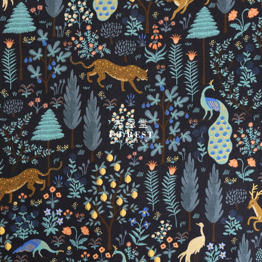 Cotton - Camont Menagerie Black Metallic Fabric