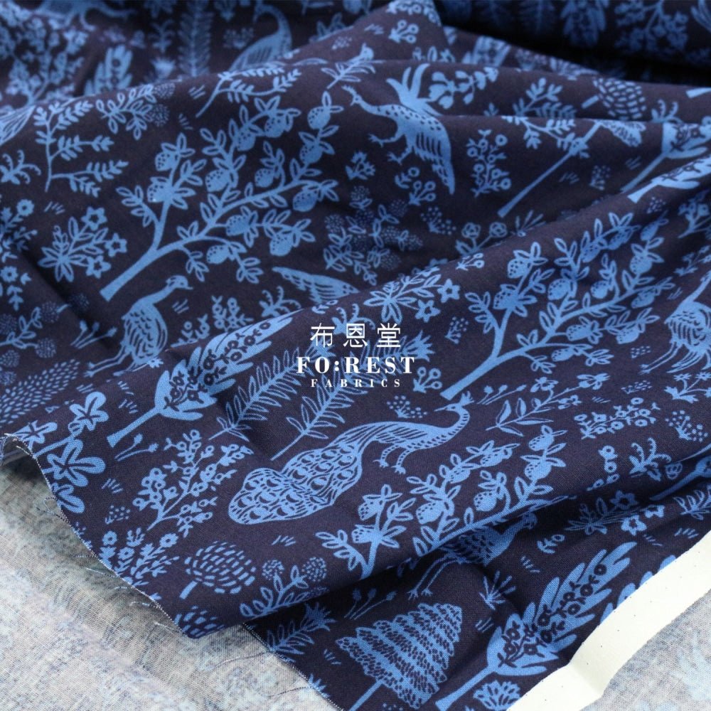 cotton - Camont Menagerie Silhouette - Navy fabric - FO:REST Fabric 布恩堂Liberty fabrictana lawnjapanese fabricykk zipper