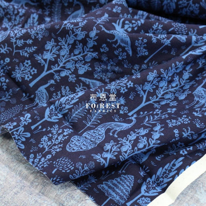 cotton - Camont Menagerie Silhouette - Navy fabric - FO:REST Fabric 布恩堂Liberty fabrictana lawnjapanese fabricykk zipper