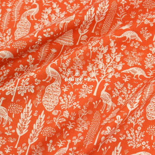 Cotton - Camont Menagerie Silhouette Orange Fabric