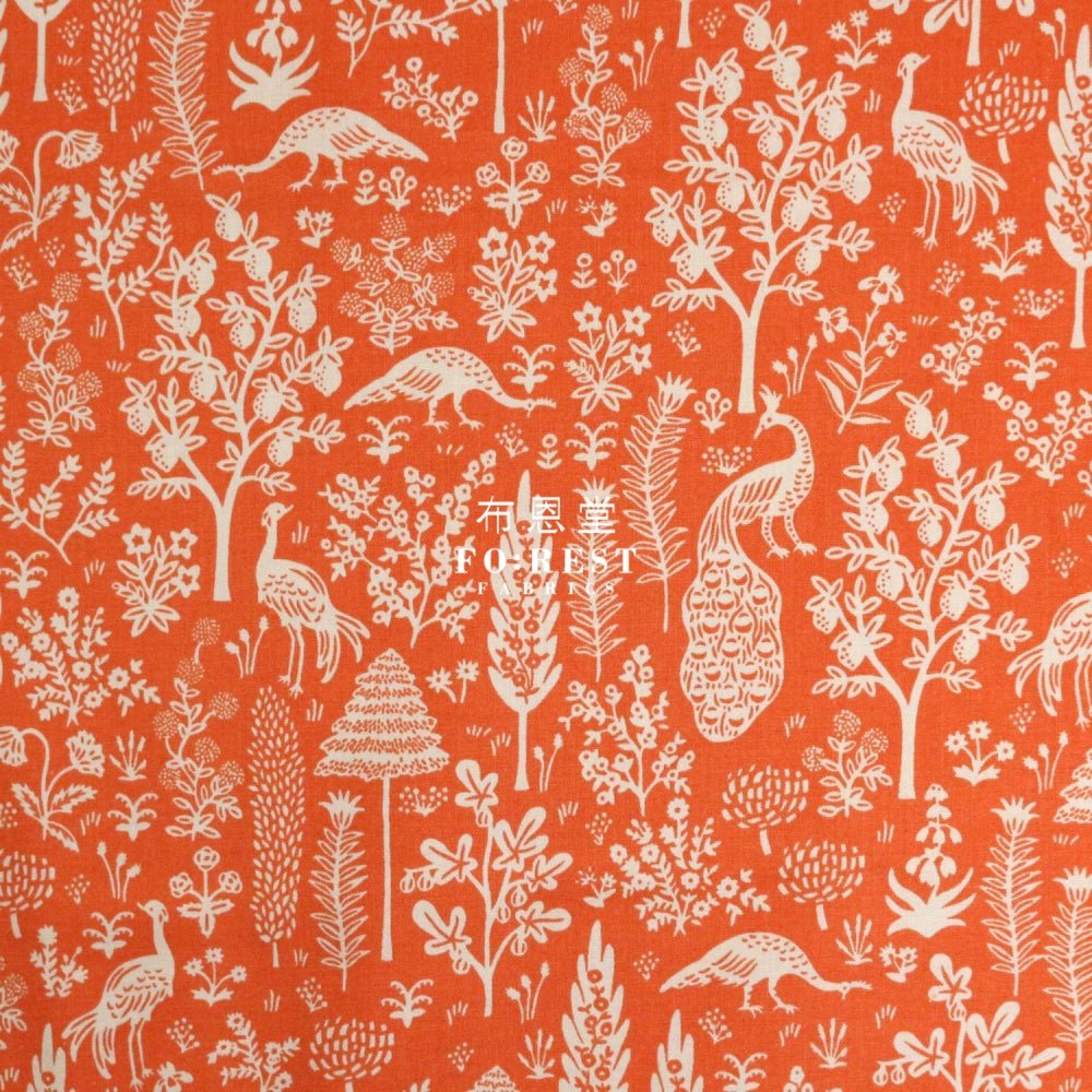 cotton - Camont Menagerie Silhouette - Orange fabric - FO:REST Fabric 布恩堂Liberty fabrictana lawnjapanese fabricykk zipper