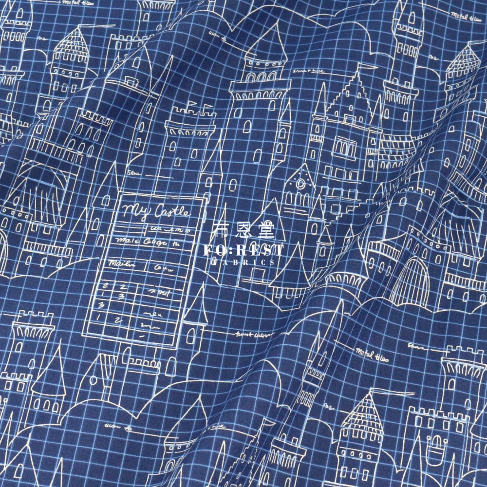 Cotton - Castle Plans Fabric