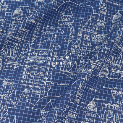 Cotton - Castle Plans Fabric