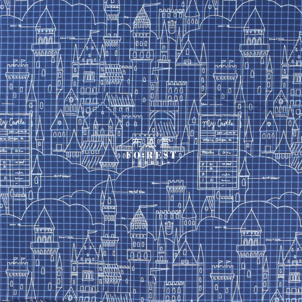 Cotton - Castle Plans Fabric