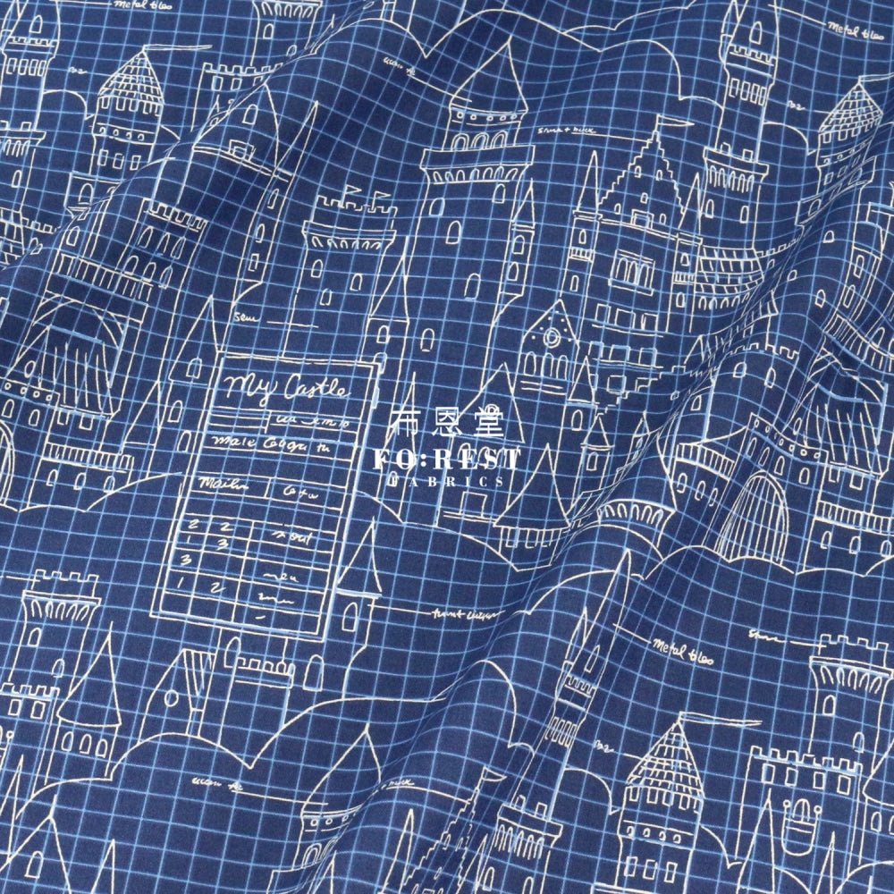 cotton - Castle Plans fabric - FO:REST Fabric 布恩堂Liberty fabrictana lawnjapanese fabricykk zipper